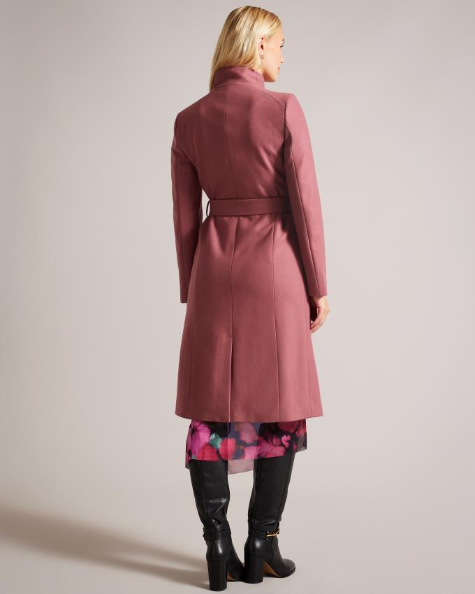 Manteau Ted Baker Wool Wrap Rose Femme | NHM-02433145